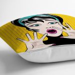 - K161-Gorsel-2 - Realhomes  Pop Art Resimli Dijital Baskılı Dekoratif Yastık Kırlent Kılıfı Realhomes