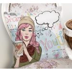 - K162-Gorsel-1 - Realhomes  Pop Art Desenli Dijital Baskılı Modern Yastık Kırlent Kılıfı Realhomes