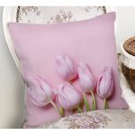 RealHomes Gül Resim Dijital Baskılı Dekoratif Yastık Kırlent Kıl Realhomes