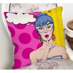 Pop Art Dijital Baskılı Dekoratif Yastık Kırlent Kılıfı Realhomes