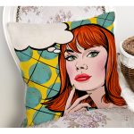 - K171-Gorsel-1 - Realhomes  Pop Art Resimli Dijital Baskılı Dekoratif Yastık Kırlent Kılıfı Realhomes