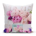 - K184-Gorsel - Realhomes Çiçek Bahçesi Dijital Baskılı Dekoratif Yastık Kırlent Kılıfı Realhomes