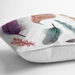 - K198-Gorsel-2 - Realhomes Kuş Tüyü Resimli Dijital Baskılı Dekoratif Yastık Kırlent Kılıfı Realhomes