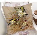 - K22-Gorsel-1 - Realhomes Saka Kuşlu Dijital Baskılı Dekoratif Yastık Kırlent Kılıfı Realhomes