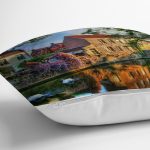 Manzara Desenli Dijital Baskılı Dekoratif Yastık Kırlent Kılıfı Realhomes