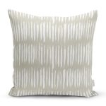 - K2310-Gorsel - Realhomes  Kahverengi Zeminli Çizgili Dijital Baskılı Yastık Kılıfı Realhomes