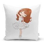 Fashion Girl Desenli Dekoratif Yastık Kırlent Kılıfı Realhomes
