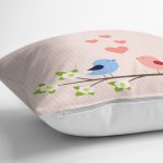 - K2331-Gorsel-2 - Realhomes Daldaki Kuşlar Temalı Dijital Baskılı Modern Kırlent Kılıfı Realhomes