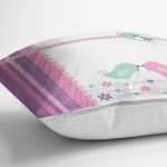 - K2336-Gorsel-2 - Realhomes  Pembe Mavi Kuşlar Dijital Baskılı Yastık Kırlent Kılıfı Realhomes