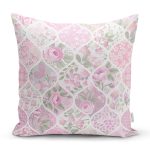 - K2386-Gorsel - Realhomes Pudra Çiçekler Temalı Dekoratif Yastık Kırlent Kılıfı Realhomes