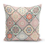 Geometrik Şekilli Hint Desenli Baskılı Dijital Baskılı Yastık Kırlent Kılıfı Realhomes