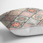 Geometrik Şekilli Hint Desenli Baskılı Dijital Baskılı Yastık Kırlent Kılıfı Realhomes