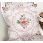 - K2389-Gorsel-1 - Realhomes Hint Motifli Gül Desenli Dijital Baskılı Yastık Kırlent Kılıfı Realhomes
