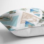 - K2395-Gorsel-2 - Realhomes Kuş Tüyü Motifli Geometrik Şekiller Baskılı Yastık Kırlent Kılıfı Realhomes