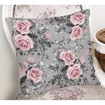 - K2417-Gorsel-1 - Realhomes  Füme Temalı Kavaniçe Çiçek Motifli Dijital Baskılı Yastık Kırlent Kılıfı Realhomes