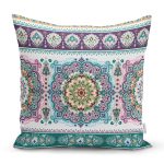 - K2419-Gorsel - Realhomes  Yatay Desenli Çini Motifli Modern Dijital Baskılı Yastık Kılıfı Realhomes