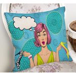 - K245-Gorsel-1 - Realhomes  Pop Art Dijital Baskılı Dekoratif Yastık Kırlent Kılıfı Realhomes