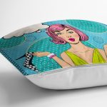 - K245-Gorsel-2 - Realhomes  Pop Art Dijital Baskılı Dekoratif Yastık Kırlent Kılıfı Realhomes