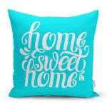 - K248-Gorsel - Realhomes  Home Sweet Home Dijital Baskılı Dekoratif Yastık Kırlent Kılıfı Realhomes