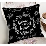 - K251-Gorsel-1 - Realhomes  Home Sweet Home Dijital Baskılı Dekoratif Yastık Kırlent Kılıfı Realhomes