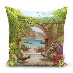 - K253-Gorsel - Realhomes Tavuz Kuşu Dijital Baskılı Dekoratif Yastık Kırlent Kılıfı Realhomes