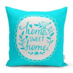 - K258-Gorsel - Realhomes  Home Sweet Home Dijital Baskılı Dekoratif Yastık Kırlent Kılıfı Realhomes