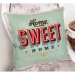 - K260-Gorsel-1 - Realhomes  Home Sweet Home Dijital Baskılı Dekoratif Yastık Kırlent Kılıfı Realhomes