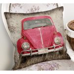 Vosvos Resimli Dijital Baskılı Dekoratif Yastık Kırlent Kılıfı Realhomes