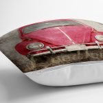 Vosvos Resimli Dijital Baskılı Dekoratif Yastık Kırlent Kılıfı Realhomes