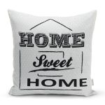 - K262-Gorsel - Realhomes  Home Sweet Home Dijital Baskılı Dekoratif Yastık Kırlent Kılıfı Realhomes