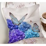 Kelebek Dünyası Dijital Baskılı Dekoratif Yastık Kırlent Kılıfı Realhomes