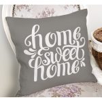 Home Sweet Home Dijital Baskılı Dekoratif Yastık Kırlent Kılıfı Realhomes