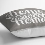 Home Sweet Home Dijital Baskılı Dekoratif Yastık Kırlent Kılıfı Realhomes