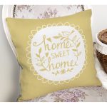 Home Sweet Home Dijital Baskılı Dekoratif Yastık Kırlent Kılıfı Realhomes