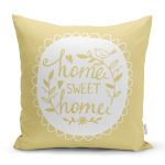 Home Sweet Home Dijital Baskılı Dekoratif Yastık Kırlent Kılıfı Realhomes