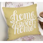 Home Sweet Home Dijital Baskılı Dekoratif Yastık Kırlent K Realhomes