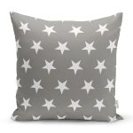- K317-Gorsel - Realhomes Yıldız Desenli Dijital Baskılı Dekoratif Yastık Kırlent Kılıfı Realhomes