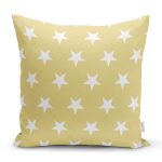 - K318-Gorsel - Realhomes Modern Yıldız Desenli Dijital Baskılı Dekoratif Yastık Kırlent Kı Realhomes