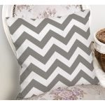 Zİgzag Desenli Dijital Baskılı Dekoratif Yastık Kırlent Kılıfı Realhomes