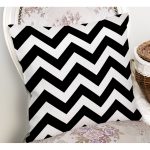 Modern Zigzag Desenli Dijital Baskılı Dekoratif Yastık Kırlent Kı Realhomes