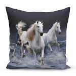 At Resimli Dijital Baskılı Dekoratif Yastık Kırlent Kılıfı Realhomes