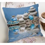 Mavi Dünya Dijital Baskılı Dekoratif Yastık Kırlent Kılıfı Realhomes
