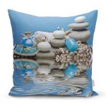Mavi Dünya Dijital Baskılı Dekoratif Yastık Kırlent Kılıfı Realhomes