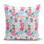 - K408-Gorsel - Realhomes Çiçek Desenli Dijital Baskılı Dekoratif Yastık Kırlent Kılıfı Realhomes