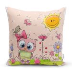 - K421-Gorsel - Realhomes Sevimli Kediler Dijital Baskılı Dekoratif Yastık Kırlent Kılıfı Realhomes