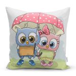Sevimli Kediler Dijital Baskılı Dekoratif Yastık Kırlent Kılıfı Realhomes