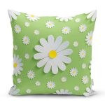- K4840-Gorsel - Realhomes Realhomes Papatya Desenli Dijital Baskılı Modern Yastık Kılıfı Realhomes