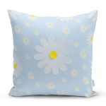 - K4841-Gorsel - Realhomes  Realhomes Papatya Desenli Dijital Baskılı Modern Yastık Kılıfı Realhomes