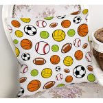 Realhomes Spor Topları Dijital Baskılı Modern Yastık Kılıfı Realhomes