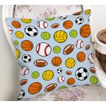 Realhomes Spor Topları Dijital Baskılı Modern Yastık Kılıfı Realhomes